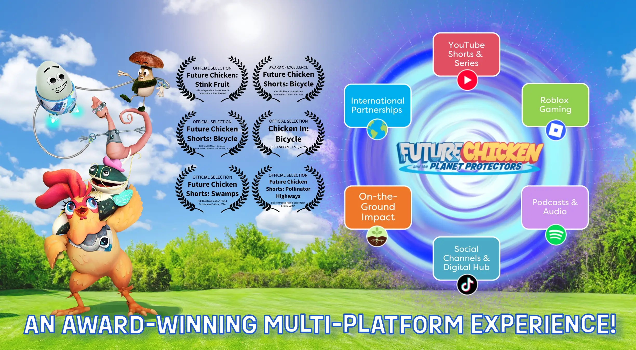 Future Chicken is an award-winning multi-platform experience poster