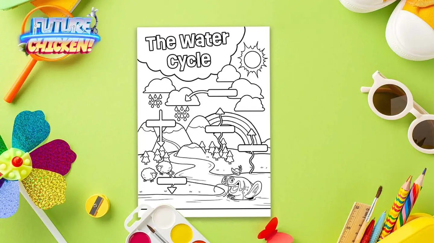 Colouring Page – The Water Cycle